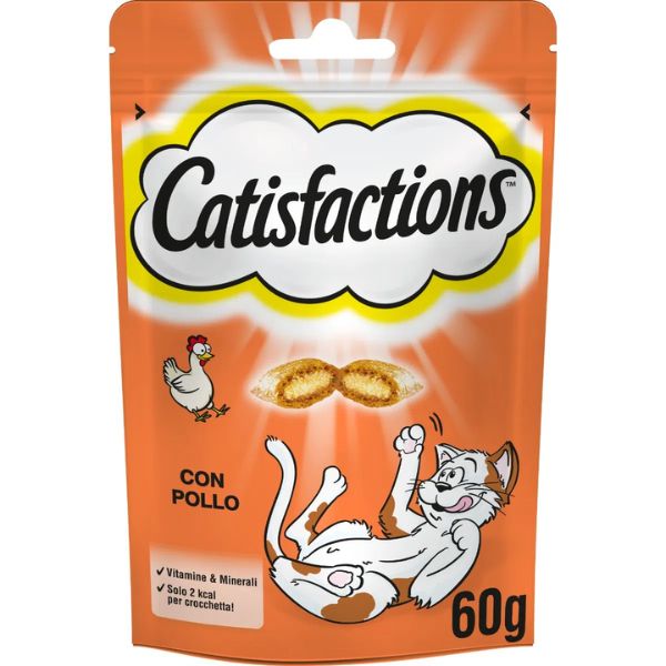 4x Catisfactions con Pollo, Formaggio, Anatra, Tacchino 60gr 4x Catisfactions con Pollo, Formaggio, Anatra, Tacchino 60gr